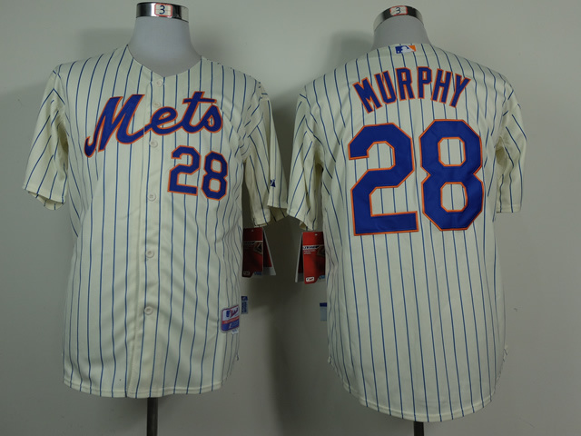 Men New York Mets #28 Murphy Cream MLB Jerseys->->MLB Jersey